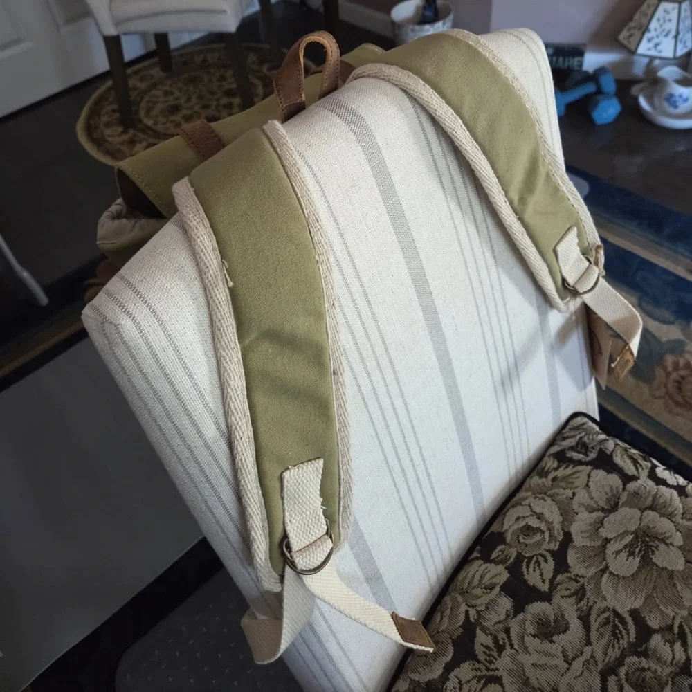 NWT The Barrel Shack Nina canvas backpack utility camping neutral outdoor